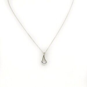 Tiffany & Co. 925 Silver Peretti Open Teardrop Pendant Necklace